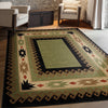 Orian Rugs Oxford Durango Black Green Area Rug  Feature
