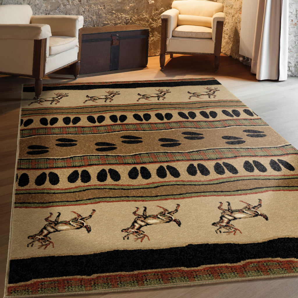 Orian Rugs Oxford White Tail Bisque Area Rug Lifestyle Image Feature