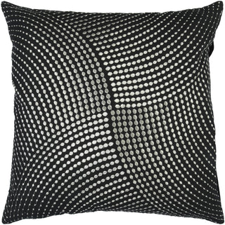 Surya Midnight Divine Dots P-0223 Pillow 18 X 18 X 4 Down filled