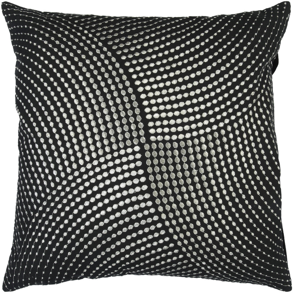 Surya Midnight Divine Dots P-0223 Pillow 18 X 18 X 4 Poly filled