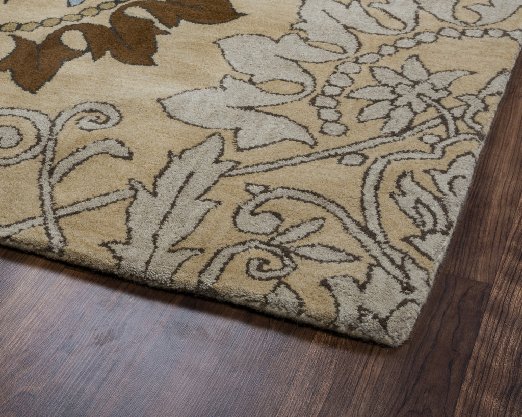 Rizzy Palmer PA9315 Beige Area Rug Corner Shot Feature