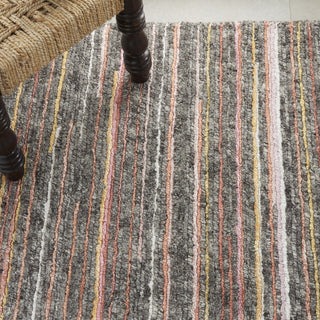 Nourison Plateau PAE01 Grey/Flame Area Rug