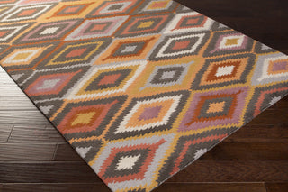 Surya Paria PAI-6000 Rust Area Rug 5x8 Corner