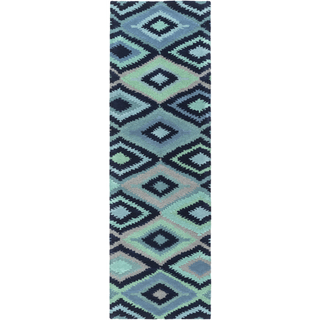 Surya Paria PAI-6001 Teal Area Rug 2'6'' x 8' Runner