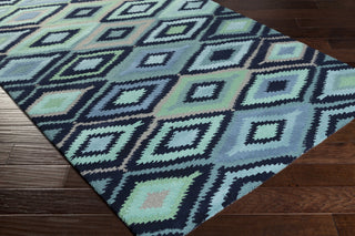 Surya Paria PAI-6001 Teal Hand Tufted Area Rug 5x8 Corner