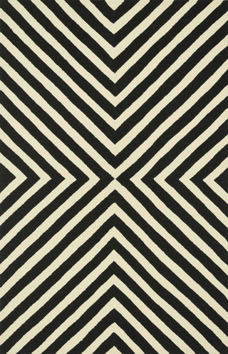 Loloi Palm Springs PM-01 Black / Ivory Area Rug by Dann Foley Main