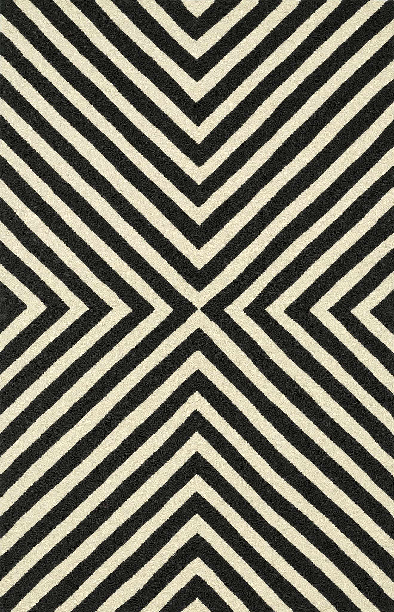 Loloi Palm Springs PM-01 Black / Ivory Area Rug by Dann Foley main image