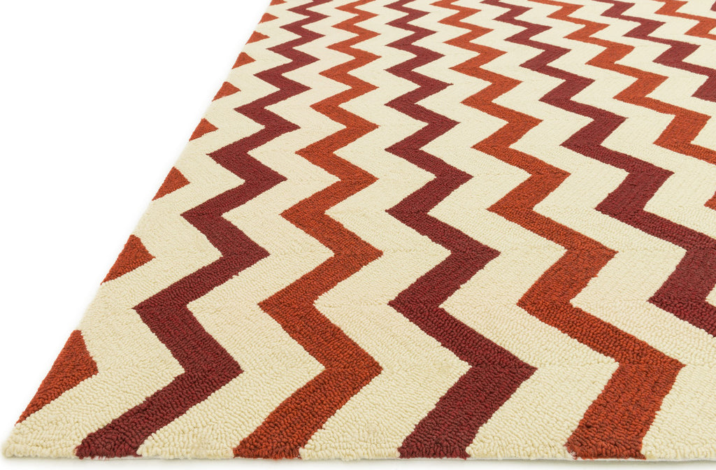 Loloi Palm Springs PM-02 Red / Rust Area Rug by Dann Foley Corner Shot Feature