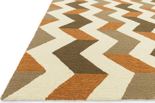 Loloi Palm Springs PM-03 Brown / Orange Area Rug by Dann Foley Corner Shot Feature