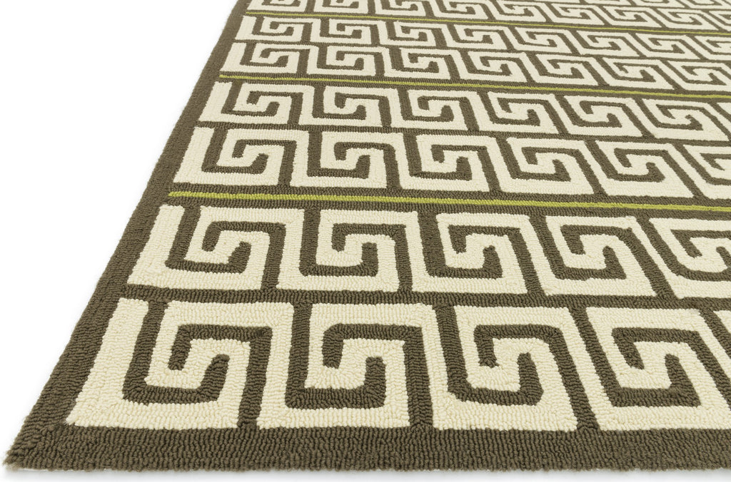 Loloi Palm Springs PM-05 Brown / Green Area Rug by Dann Foley Corner Shot Feature