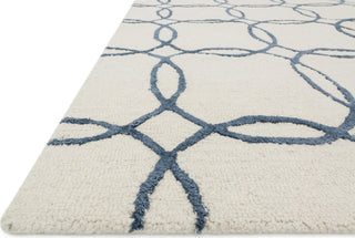 Loloi Panache PC-08 Ivory / Blue Area Rug Round Image Feature