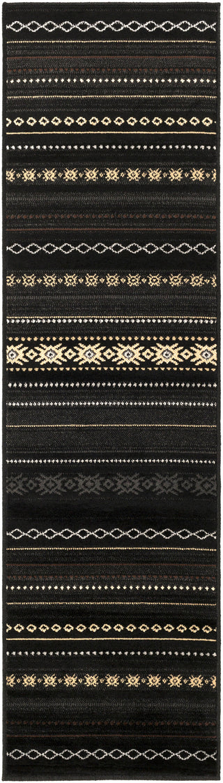 Surya Paramount PAR-1047 Black Machine Loomed Area Rug 2'2'' X 7'6'' Runner