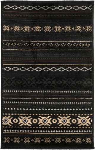 Surya Paramount PAR-1047 Black Machine Loomed Area Rug 2' X 3'