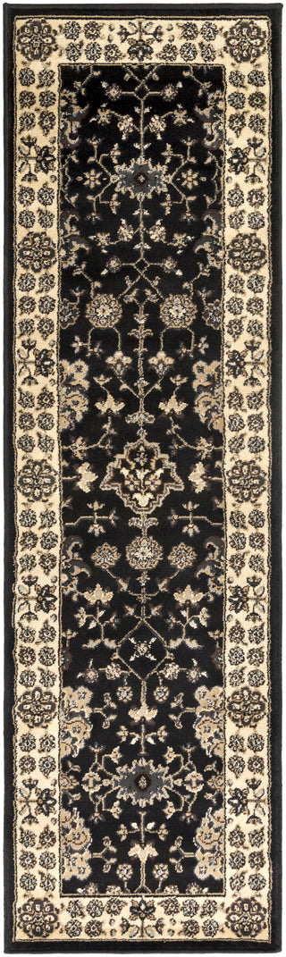 Paramount PAR-1070 Black Machine Woven Area Rug by Surya 2'2'' X 7'6'' Runner