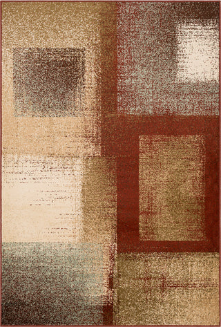 Surya Paramount PAR-1078 Dark Red Brown Sage Khaki Beige Area Rug main image