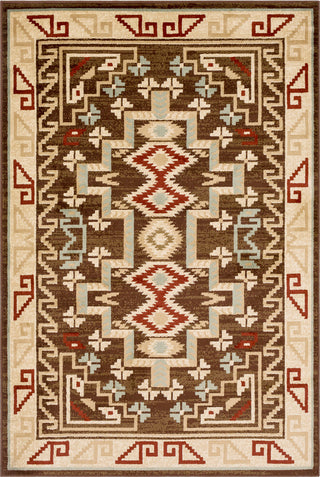 Surya Paramount PAR-1079 Dark Brown Red Sage Khaki Beige Area Rug Mirror main image