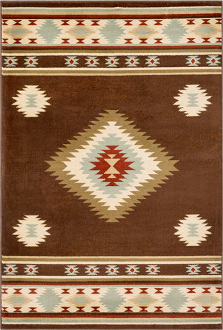 Surya Paramount PAR-1083 Dark Brown Red Sage Khaki Beige Area Rug Mirror main image