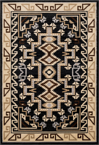 Surya Paramount PAR-1088 Black Charcoal Medium Gray Dark Brown Khaki Beige Area Rug Mirror main image