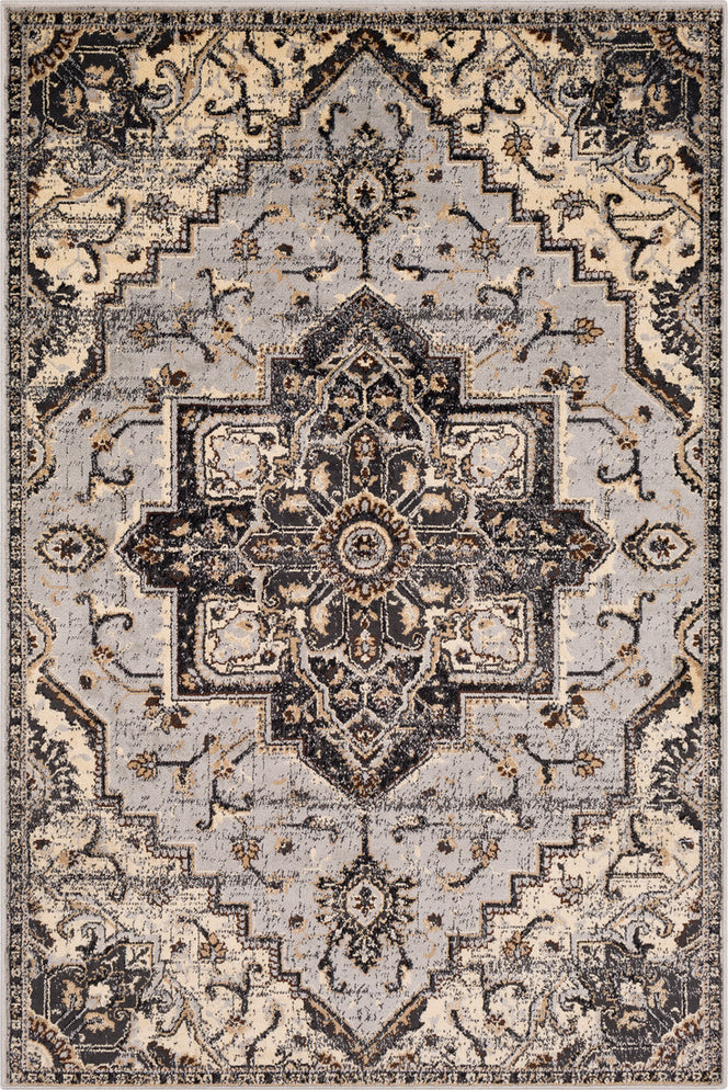 Surya Paramount PAR-1091 Medium Gray Charcoal Black Khaki Dark Brown Beige Area Rug Mirror main image