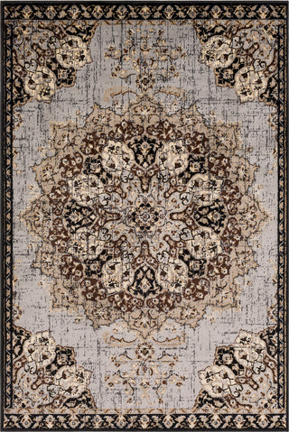 Surya Paramount PAR-1092 Medium Gray Black Charcoal Dark Brown Khaki Beige Area Rug Mirror main image