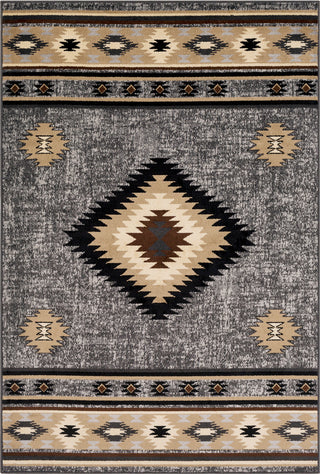 Surya Paramount PAR-1094 Charcoal Medium Gray Black Khaki Dark Brown Beige Area Rug main image