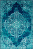 Surya Paramount PAR-1098 Teal Dark Blue Aqua Cream Light Gray Area Rug main image