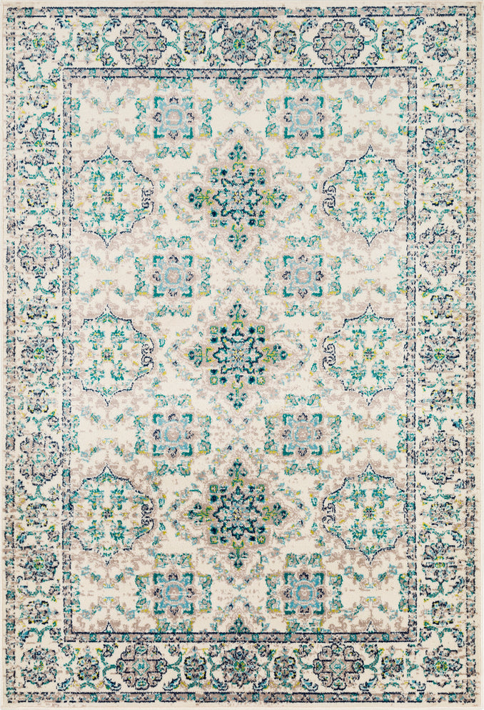 Paramount PAR-1099 Teal Aqua Lime Dark Blue Light Gray Cream Area Rug by Surya main image