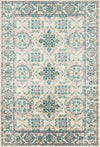 Paramount PAR-1099 Teal Aqua Lime Dark Blue Light Gray Cream Area Rug by Surya main image