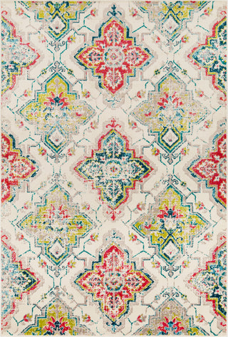 Surya Paramount PAR-1105 Lime Fuchsia Bright Orange Teal Dark Blue Aqua Light Gray Cream Area Rug Mirror main image