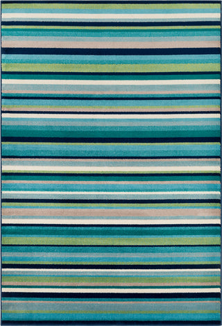 Surya Paramount PAR-1117 Teal Aqua Lime Dark Blue Light Gray Area Rug main image