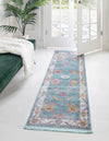 Unique Loom Paragon T-PRGN1 Aqua and Blue Area Rug Runner Lifestyle Image