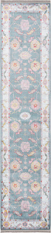 Unique Loom Paragon T-PRGN1 Gray and Blue Area Rug Runner Top-down Image