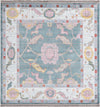 Unique Loom Paragon T-PRGN1 Gray and Blue Area Rug Square Top-down Image