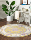 Unique Loom Paragon T-PRGN1 Green Area Rug Round Lifestyle Image