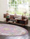 Unique Loom Paragon T-PRGN1 Pink Area Rug Oval Lifestyle Image
