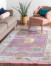 Unique Loom Paragon T-PRGN1 Pink Area Rug Rectangle Lifestyle Image