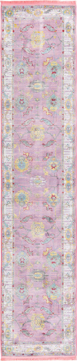 Unique Loom Paragon T-PRGN1 Pink Area Rug Runner Top-down Image