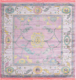 Unique Loom Paragon T-PRGN1 Pink Area Rug Square Lifestyle Image