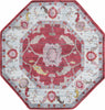 Unique Loom Paragon T-PRGN1 Red Area Rug Octagon Top-down Image