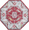 Unique Loom Paragon T-PRGN1 Red Area Rug Octagon Top-down Image