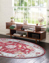 Unique Loom Paragon T-PRGN1 Red Area Rug Oval Lifestyle Image