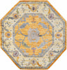 Unique Loom Paragon T-PRGN1 Yellow Area Rug Octagon Top-down Image