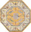 Unique Loom Paragon T-PRGN1 Yellow Area Rug Octagon Top-down Image