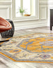 Unique Loom Paragon T-PRGN1 Yellow Area Rug Octagon Lifestyle Image Feature
