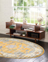 Unique Loom Paragon T-PRGN1 Yellow Area Rug Oval Lifestyle Image