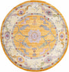 Unique Loom Paragon T-PRGN1 Yellow Area Rug Round Top-down Image