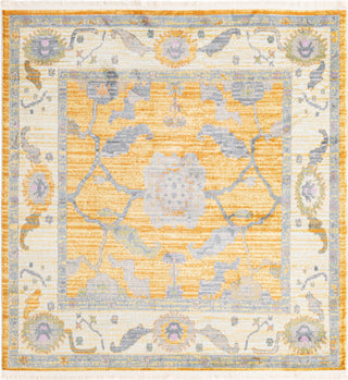 Unique Loom Paragon T-PRGN1 Yellow Area Rug Square Top-down Image