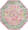 Unique Loom Paragon T-PRGN4 Pink Area Rug Octagon Top-down Image