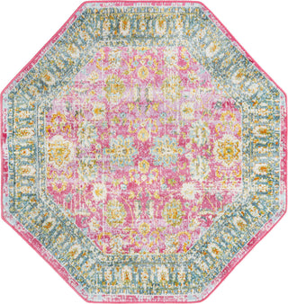 Unique Loom Paragon T-PRGN4 Pink Area Rug Octagon Top-down Image