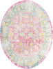 Unique Loom Paragon T-PRGN4 Pink Area Rug Oval Top-down Image